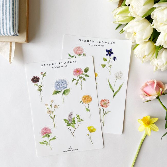 Garden Flowers | Sticker Sheets by Emily Lex