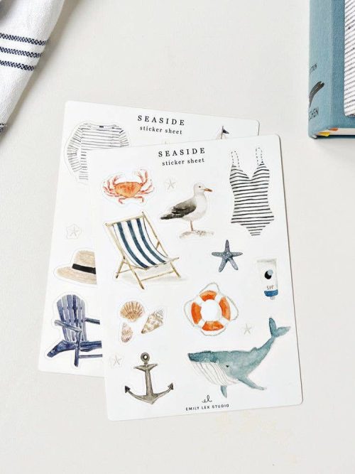 Seaside sticker sheets