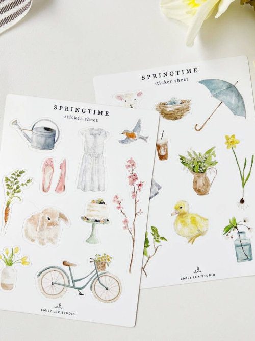 Springtime sticker sheets