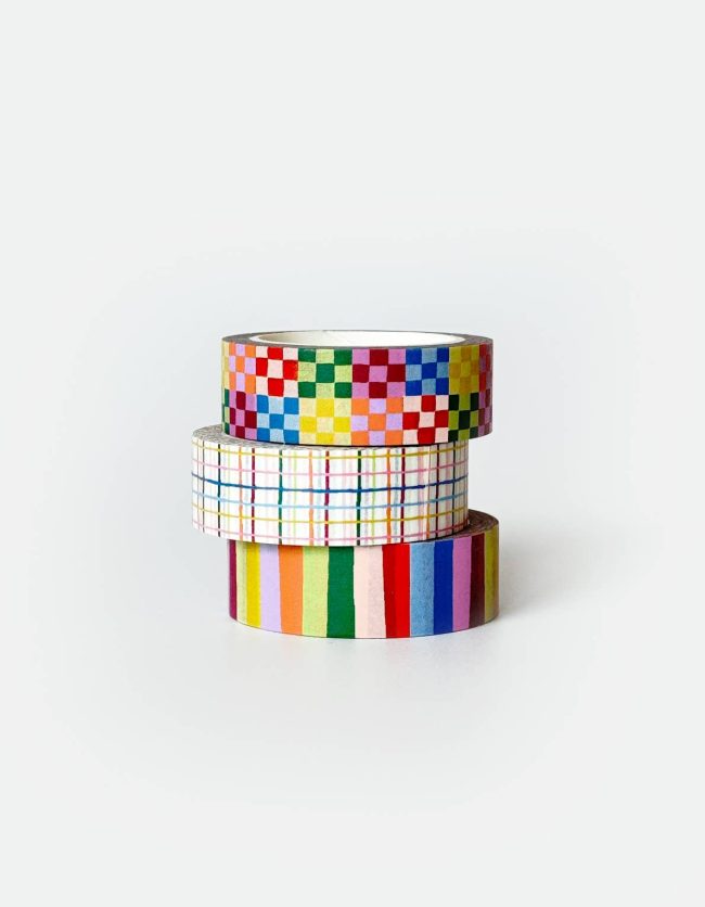 Rainbow Washi Tape. Set of 3 - Image 3
