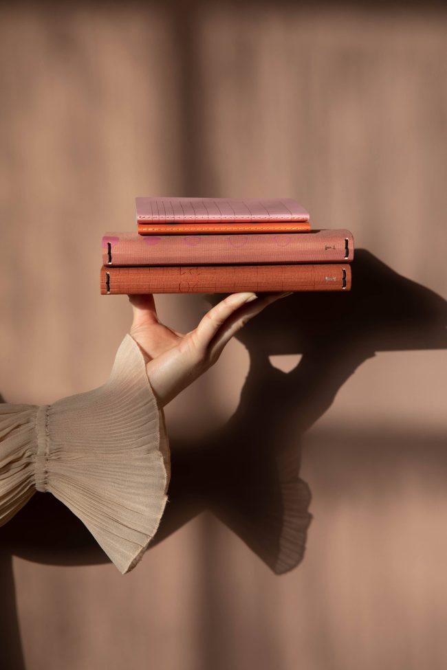 Notebook with Button - Linen - Rose Dawn - Image 3