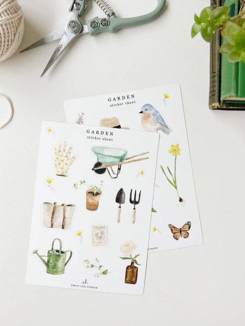 Garden sticker sheets