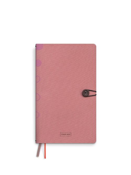 Notebook with Button - Linen - Rose Dawn