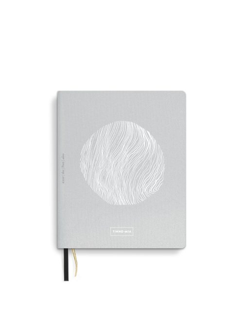 Bullet journal A6+ - Silver metallic linen - Silver Moon