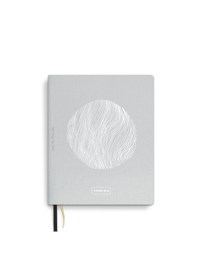 Bullet journal A6+ - Silver metallic linen - Silver Moon
