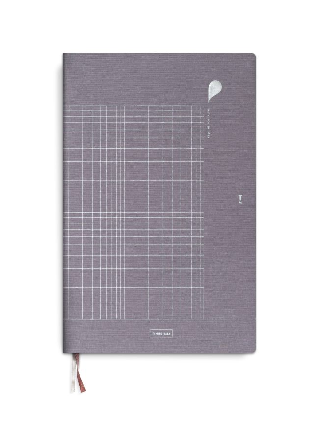 Linen notebook A4 - linen -  Frene Violet