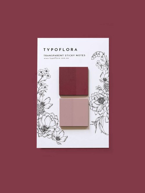 Transparent Sticky Notes | Typoflora