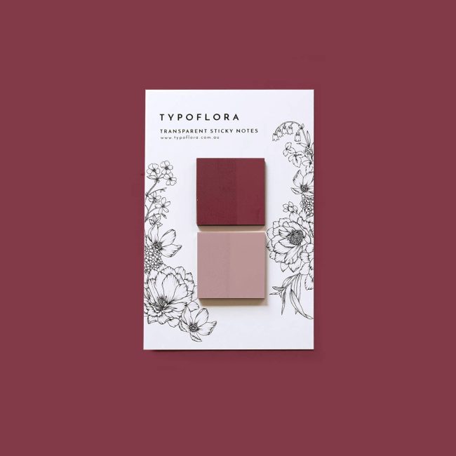 Transparent Sticky Notes | Typoflora
