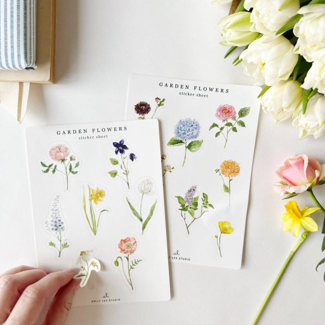 Garden Flowers | Sticker Sheets by Emily Lex - Image 4