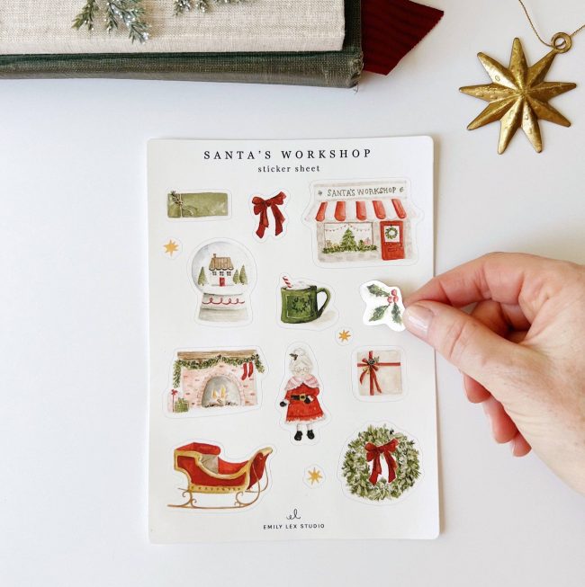 Santa's workshop sticker sheets - Image 5