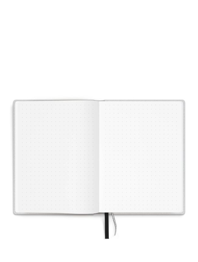 Bullet journal A6+ - Silver metallic linen - Silver Moon - Image 2