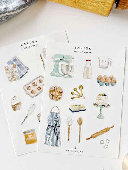 Baking sticker sheet