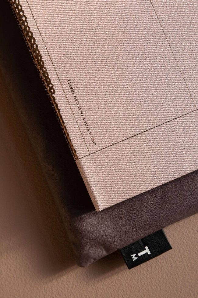 Linen notebook B5 - Pale Rose - Image 2