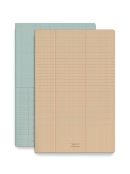 Exercise book A4 - Set of 2 -  Icy Grid / Honey Grid